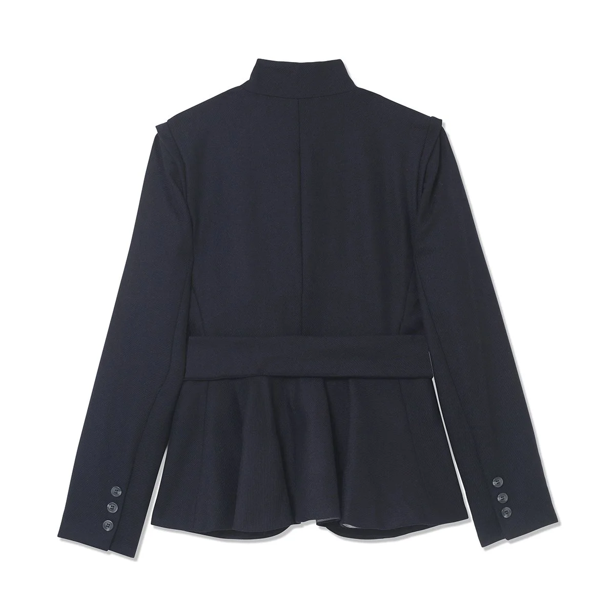 Peplum hacking jacket in navy lambswool size 6-16 — Bella Hoskyns